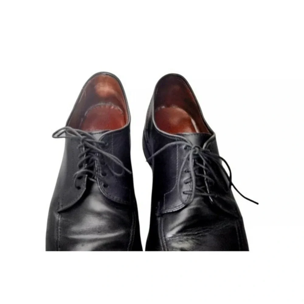 Allen Edmonds 'LaSalle' Size 9.5 D Split Toe Derby Black‎ Leather Dress Shoes